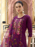 Purple Viscose Rayon Pant Suit 189459 Closure View